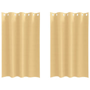Vidaxl zwart-out gordijnen met ringen 2 st beige 175 x 140 cm - afbeelding 2