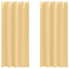 Vidaxl zwart-out gordijnen met ringen 2 pcs beige 260 x 140 cm
