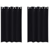 Vidaxl zwart-out gordijnen met ringen 2 pcs zwart 175 x 140 cm