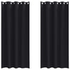 Vidaxl zwart-out gordijnen met ringen 2 pcs zwart 245 x 140 cm