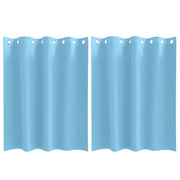 Vidaxl zwart-out gordijnen met ringen 2 st lichtblauw 140 x 140 cm - afbeelding 2