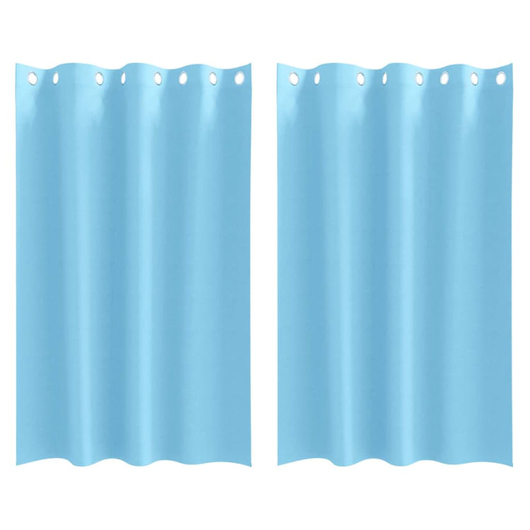 Vidaxl zwart-out gordijnen met ringen 2 pcs lichtblauw 175 x 140 cm