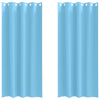 Vidaxl zwart-out gordijnen met ringen 2 pcs lichtblauw 245 x 140 cm