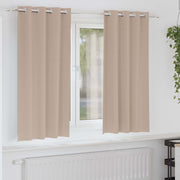 Vidaxl zwart-out gordijnen met ringen 2 pcs taupe 175 x 140 cm - afbeelding 1