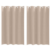 Vidaxl zwart-out gordijnen met ringen 2 pcs taupe 175 x 140 cm - afbeelding 2