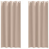 Vidaxl zwart-out gordijnen met ringen 2 pcs taupe 225 x 140 cm