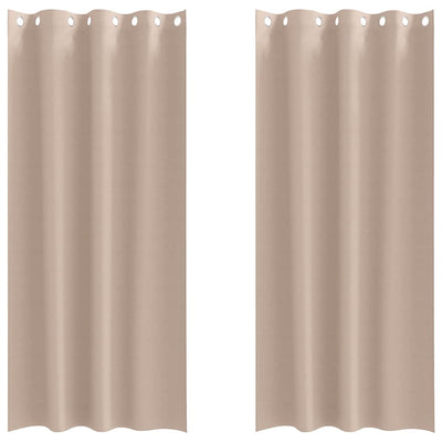 Vidaxl zwart-out gordijnen met ringen 2 st taupe 245 x 140 cm