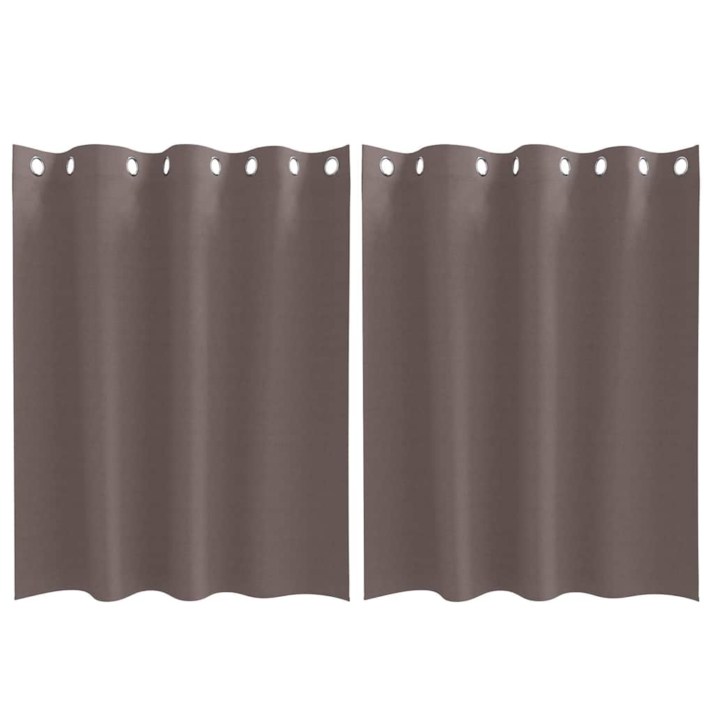 Vidaxl zwart-out gordijnen met ringen 2 pcs donkerbruin 140 x 140 cm