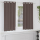 Vidaxl zwart-out gordijnen met ringen 2 st donkerbruin 175 x 140 cm
