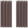 Vidaxl zwart-out gordijnen met ringen 2 pcs donkerbruin 245 x 140 cm