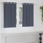 Vidaxl zwart-out gordijnen met ringen 2 pcs antraciet 140 x 140 cm - afbeelding 1