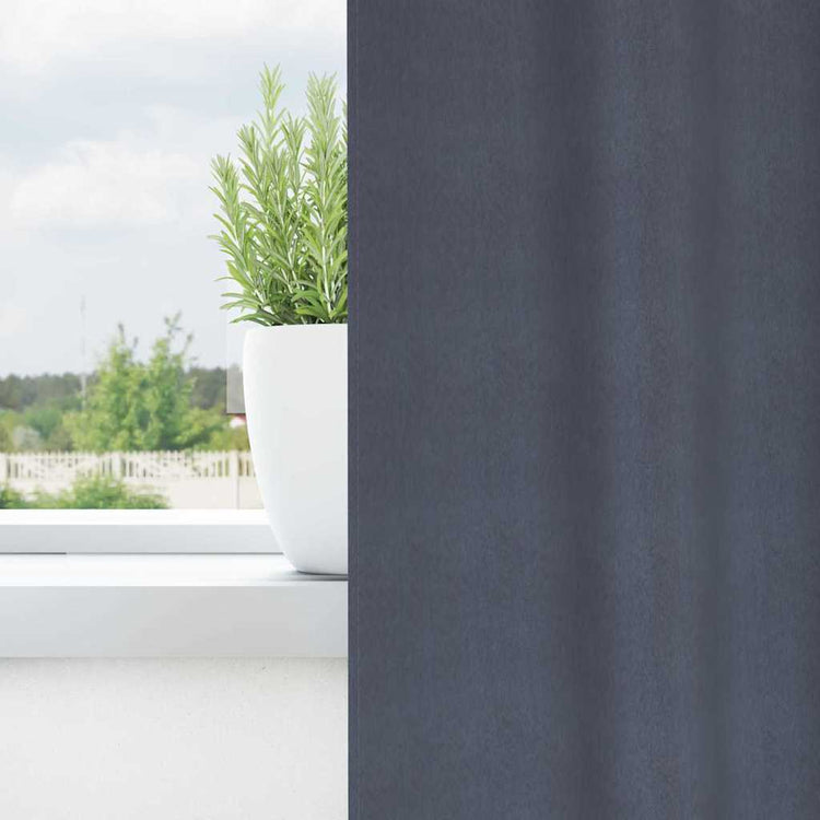 Vidaxl zwart-out gordijnen met ringen 2 pcs antraciet 175 x 140 cm