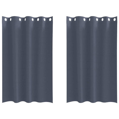 Vidaxl zwart-out gordijnen met ringen 2 st antraciet 175 x 140 cm