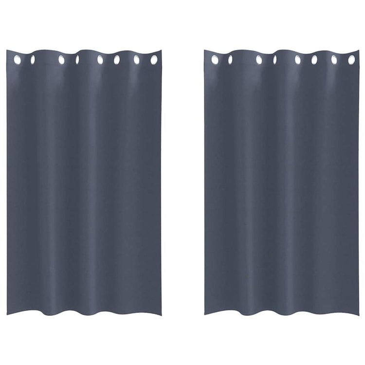 Vidaxl zwart-out gordijnen met ringen 2 pcs antraciet 175 x 140 cm