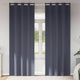 Vidaxl zwart-out gordijnen met ringen 2 st antraciet 225 x 140 cm