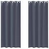Vidaxl zwart-out gordijnen met ringen 2 pcs antraciet 245 x 140 cm