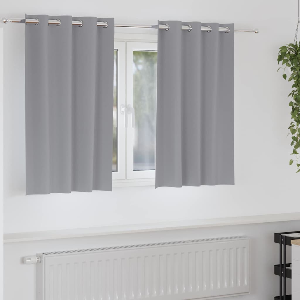 Vidaxl zwart-out gordijnen met ringen 2 pcs lichtgrijs 140 x 140 cm