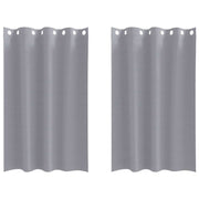 Vidaxl zwart-out gordijnen met ringen 2 st lichtgrijs 175 x 140 cm - afbeelding 2