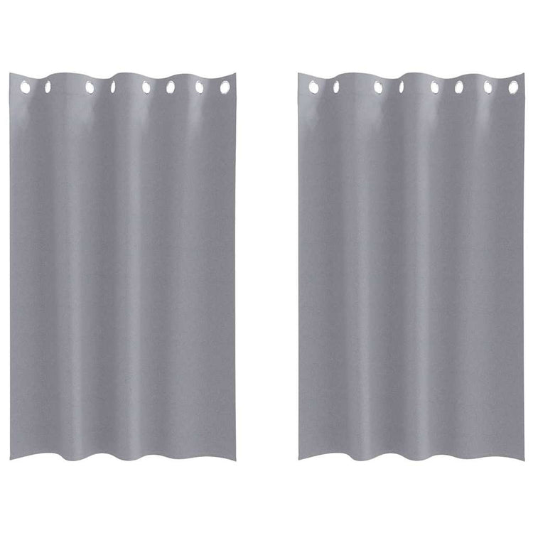 Vidaxl zwart-out gordijnen met ringen 2 st lichtgrijs 175 x 140 cm