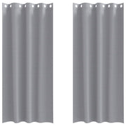 Vidaxl zwart-out gordijnen met ringen 2 st lichtgrijs 225 x 140 cm - afbeelding 2