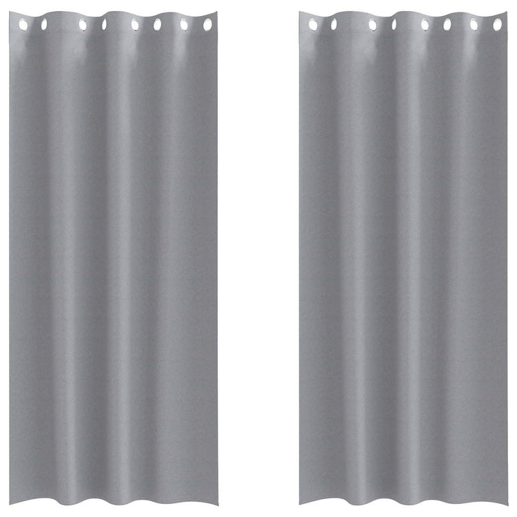 Vidaxl zwart-out gordijnen met ringen 2 st lichtgrijs 225 x 140 cm