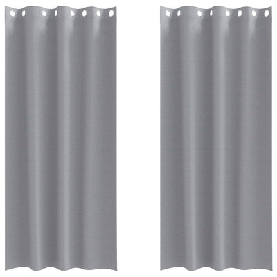 Vidaxl zwart-out gordijnen met ringen 2 st lichtgrijs 245 x 140 cm