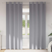 Vidaxl zwart-out gordijnen met ringen 2 st lichtgrijs 260 x 140 cm - afbeelding 1