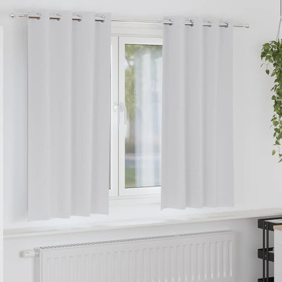Vidaxl zwart-out gordijnen met ringen 2 st bleekgrijs 175 x 140 cm