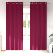 Vidaxl zwart-out gordijnen met ringen 2 pcs wijnrood 225 x 140 cm - afbeelding 1