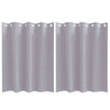 Vidaxl zwart-out gordijnen met ringen 2 pcs metaalgrijs 140 x 140 cm