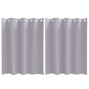 Vidaxl zwart-out gordijnen met ringen 2 pcs metaalgrijs 140 x 140 cm - afbeelding 2