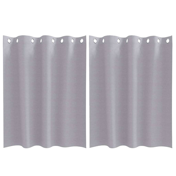 Vidaxl zwart-out gordijnen met ringen 2 pcs metaalgrijs 140 x 140 cm