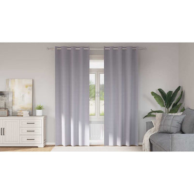 Vidaxl zwart-out gordijnen met ringen 2 st metaalgrijs 225 x 140 cm