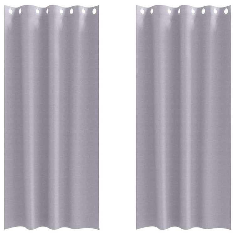 Vidaxl zwart-out gordijnen met ringen 2 st metaalgrijs 245 x 140 cm