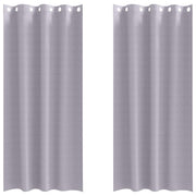 Vidaxl zwart-out gordijnen met ringen 2 st metaalgrijs 260 x 140 cm - afbeelding 2