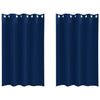 Vidaxl zwart-out gordijnen met ringen 2 pcs donkerblauw 175 x 140 cm
