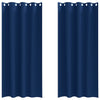 Vidaxl zwart-out gordijnen met ringen 2 pcs donkerblauw 260 x 140 cm