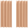 Vidaxl zwart-out gordijnen met ringen 2 pcs licht bruin 245 x 140 cm