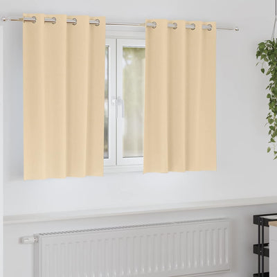 Vidaxl zwart-out gordijnen met ringen 2 st crèmekleurig 140 x 140 cm