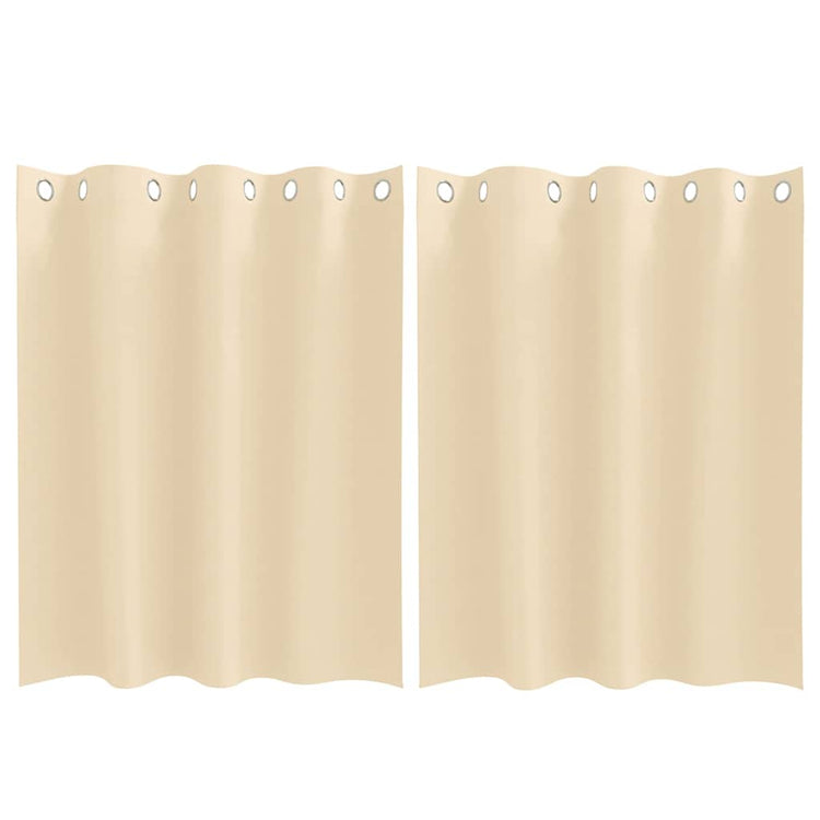 Vidaxl zwart-out gordijnen met ringen 2 st crèmekleurig 140 x 140 cm