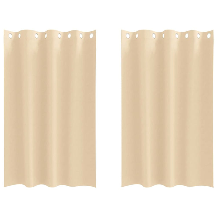 Vidaxl zwart-out gordijnen met ringen 2 st crèmekleurig 175 x 140 cm