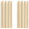 Vidaxl zwart-out gordijnen met ringen 2 pcs crème 225 x 140 cm