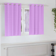 Vidaxl zwart-out gordijnen met ringen 2 st paars 140 x 140 cm - afbeelding 1