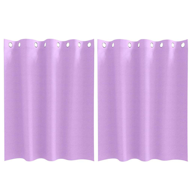 Vidaxl zwart-out gordijnen met ringen 2 st paars 140 x 140 cm