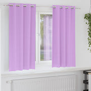Vidaxl zwart-out gordijnen met ringen 2 st paars 175 x 140 cm - afbeelding 1