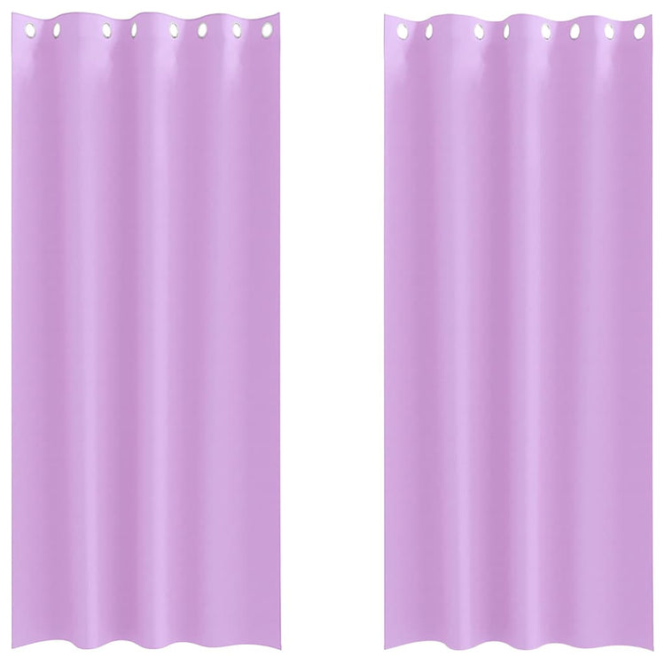 Vidaxl zwart-out gordijnen met ringen 2 st paars 225 x 140 cm