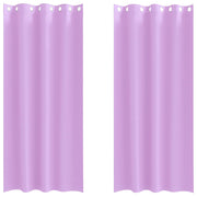Vidaxl zwart-out gordijnen met ringen 2 st paars 260 x 140 cm - afbeelding 2