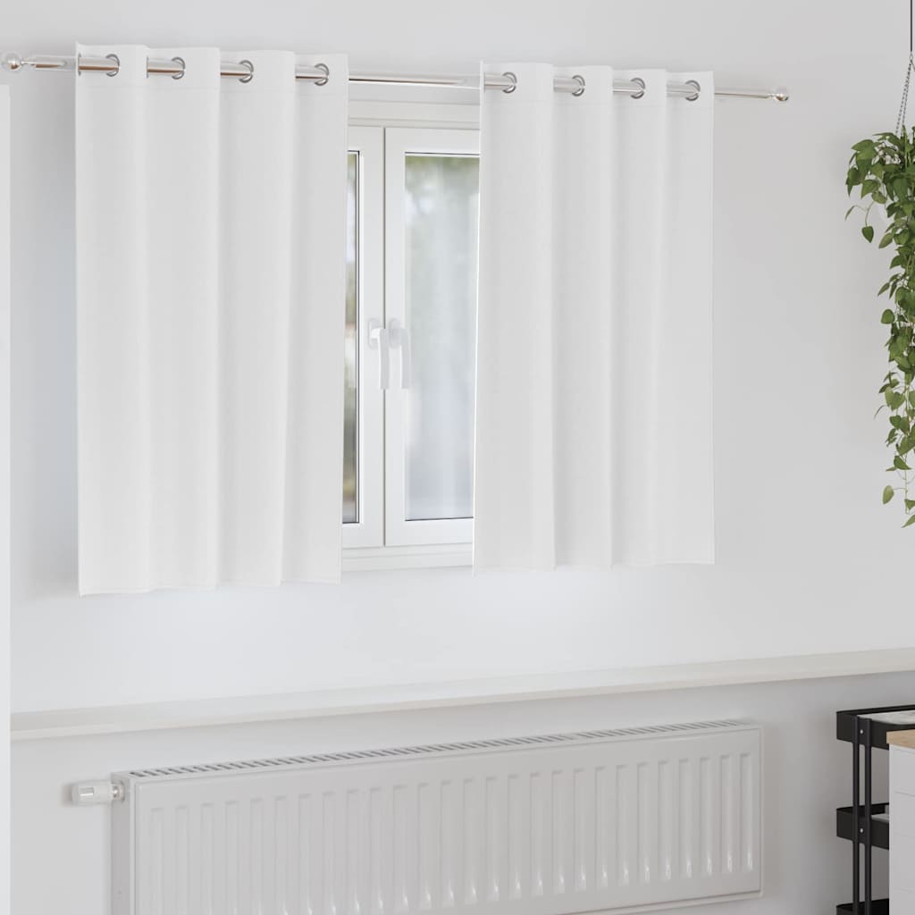Vidaxl zwart-out gordijnen met ringen 2 pcs puur wit 140 x 140 cm