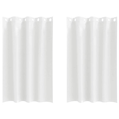 Vidaxl zwart-out gordijnen met ringen 2 st puur wit 175 x 140 cm