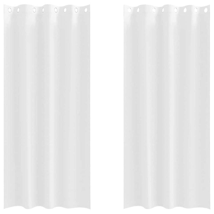 Vidaxl zwart-out gordijnen met ringen 2 st puur wit 245 x 140 cm